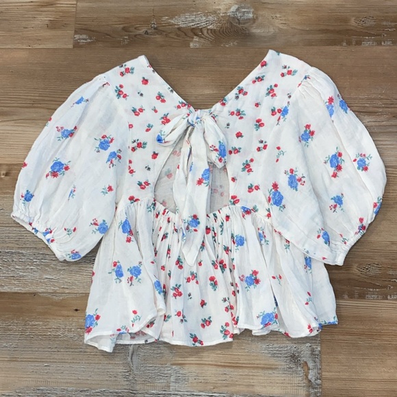 FREE PEOPLE CHLOE PRINTED TOP SIZE XS - Picture 8 of 9